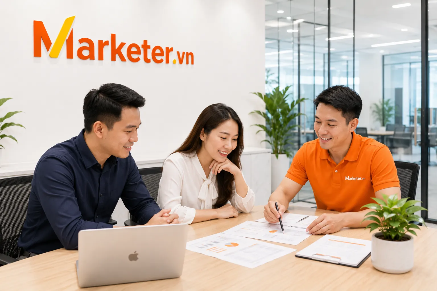 Hình ảnh học viên và đội ngũ Marketer.vn